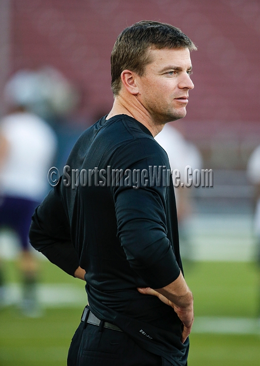 2013Stanford-Wash-029.JPG - Oct. 5, 2013; Stanford, CA, USA; Washington Huskies defensive coordinator Justin Wilcox prior to game against the Stanford Cardinal at  Stanford Stadium. Stanford defeated Washington 31-28.